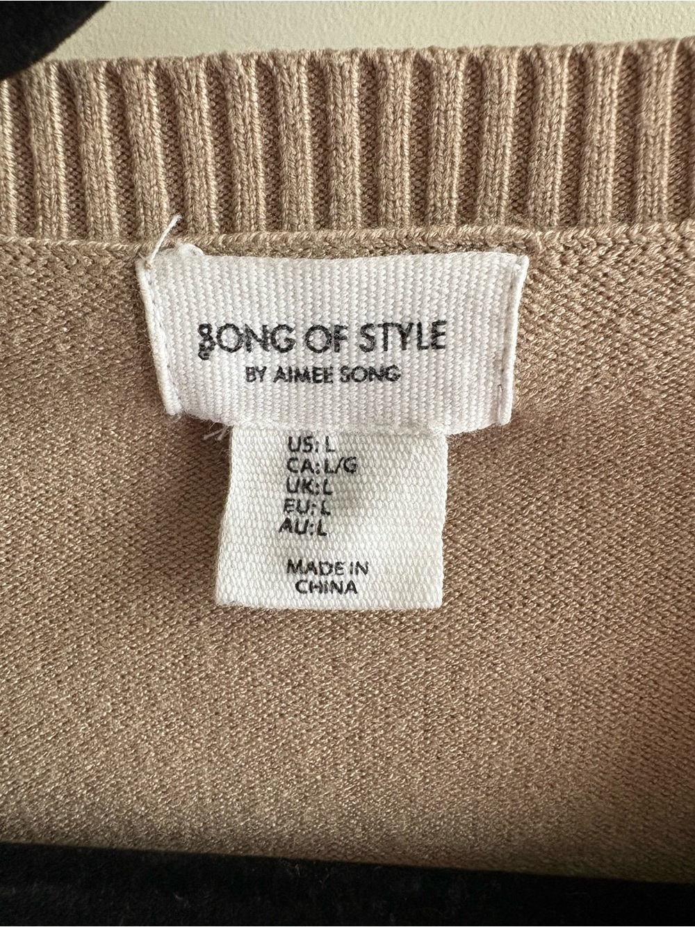 Song of Style Short Sleeve Button Cardigan in Taupe - Picture 2 of 4